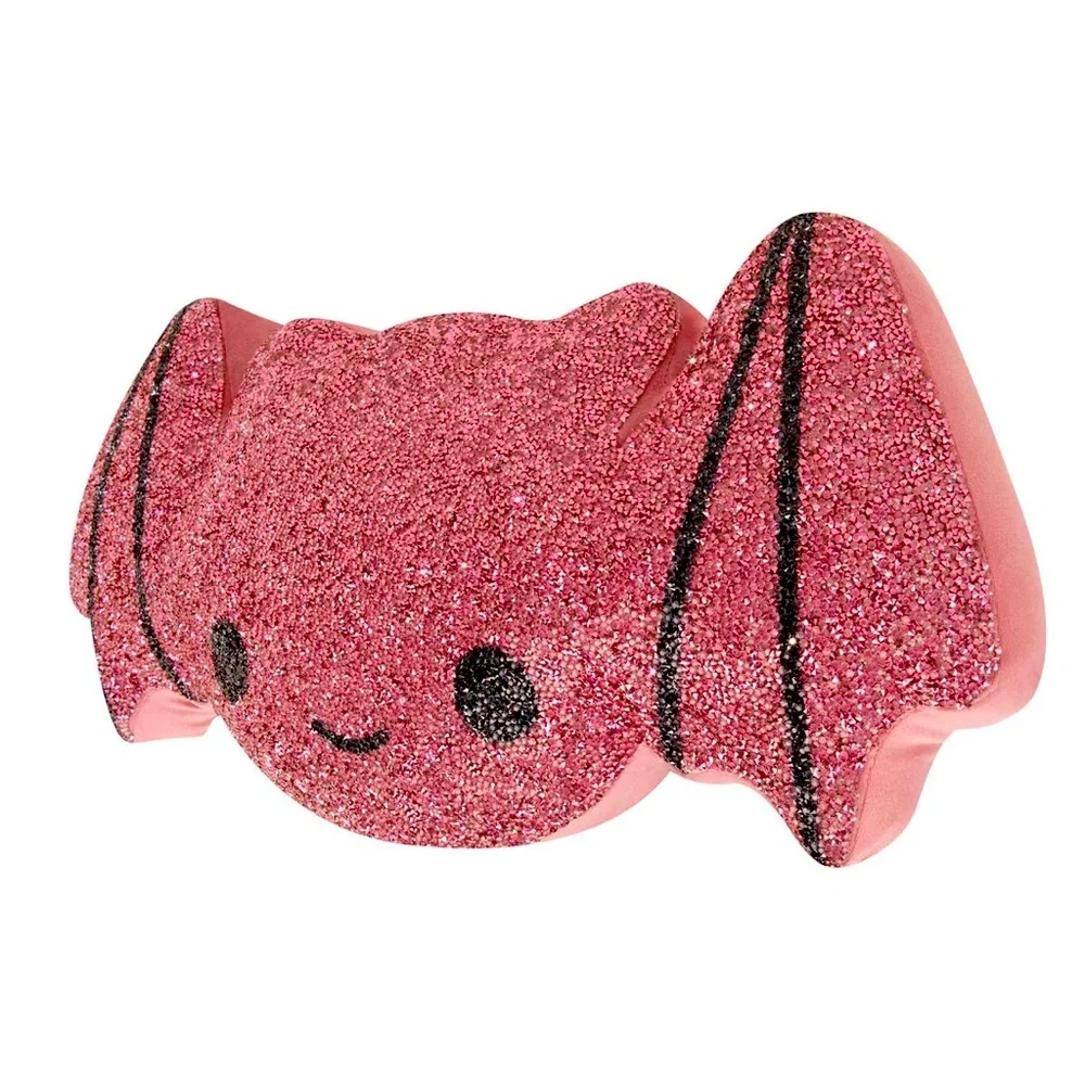 NWT Sparkles Home Pink Bonnie Bat Halloween Bling Rhinestone Pillow Home Decor